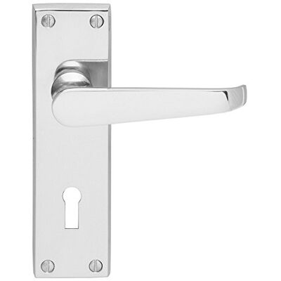 Carlisle Brass CBV30CP polerad krom kontrakt viktoriansk spak lås bakplatta, 155 mm x 40 mm Carlisle Brass CBV30CP polerad krom kontrakt viktoriansk spak lås bakplatta, 155 mm x 40 mm