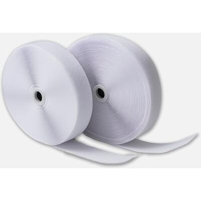 IPEA Tejp för sömnad – 25 meter x 50 mm – extra stark remsa 5 cm bred för heminredning kläder för sömnad – rep krok och ögla – vit färg IPEA Tejp för sömnad – 25 meter x 50 mm – extra stark remsa 5 cm bred för heminredning kläder för sömnad – rep krok och ögla – vit färg