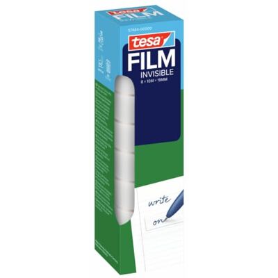 tesa film Invisible Plakband Uiterst Transparant, 10 m x 19 mm, 8x Vrijwel onzichtbare, kopieerbestendig plakband met de hand scheurbaar rolt geruisloos af, UV- en verouderingsbestendig tesa film Invisible Plakband Uiterst Transparant, 10 m x 19 mm, 8x Vrijwel onzichtbare, kopieerbestendig plakband met de hand scheurbaar rolt geruisloos af, UV- en verouderingsbestendig