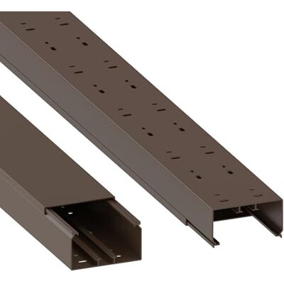 Cablecoach Habengut Kabelkanal (med monteringshål) 60 x 110 mm av PVC, färg: brun, längd 1 m Cablecoach Habengut Kabelkanal (med monteringshål) 60 x 110 mm av PVC, färg: brun, längd 1 m