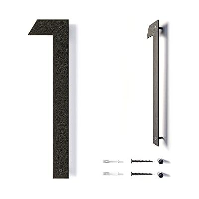 REINCARVATION 30 cm moderna svävande husnummer, stora, svartbelagda, rostfria metallhusnummer för utomhusbruk, nummer för hemadress, brevlådenummer i metall REINCARVATION 30 cm moderna svävande husnummer, stora, svartbelagda, rostfria metallhusnummer för utomhusbruk, nummer för hemadress, brevlådenummer i metall