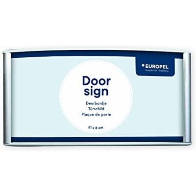Europel Enkel och elegant böjd aluminiumdörrskylt, 21 x 8 cm. Skruvas eller limmas i riktning höjd eller bredd, antireflekterande skydd, silverfärg, monteringsmaterial ingår (skruvar och tejp) Europel Enkel och elegant böjd aluminiumdörrskylt, 21 x 8 cm. Skruvas eller limmas i riktning höjd eller bredd, antireflekterande skydd, silverfärg, monteringsmaterial ingår (skruvar och tejp)