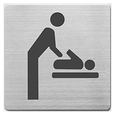 ALCO AL-450-7 Pictogram RVS 90 x 90 x 1 mm Baby Ruimte WC - ALCO AL-450-7 Pictogram RVS 90 x 90 x 1 mm Baby Ruimte WC -