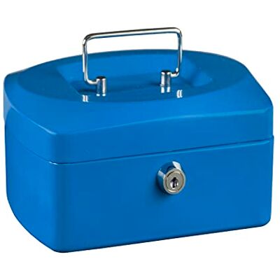 Idena 50027 – Kassaskåp, 6 tum, storlek 155 x 120 x 90 mm, färg blå, 1 st Idena 50027 – Kassaskåp, 6 tum, storlek 155 x 120 x 90 mm, färg blå, 1 st