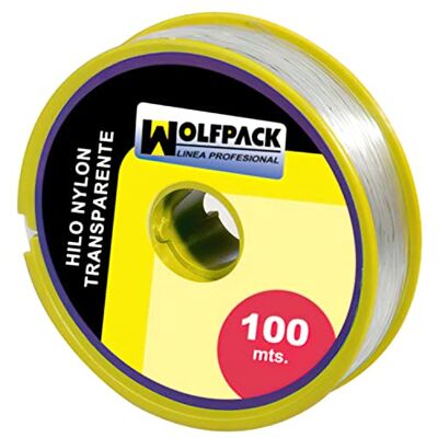 WOLFPACK 16010355 nylonsnöre, transparent, 0,7 mm, rulle med 100 m WOLFPACK 16010355 nylonsnöre, transparent, 0,7 mm, rulle med 100 m