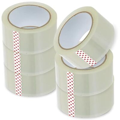 G4GADGET 6-pack med 66 meter klar låda packningstejp stark kvalitetstejp 48 mm x 66 m G4GADGET 6-pack med 66 meter klar låda packningstejp stark kvalitetstejp 48 mm x 66 m