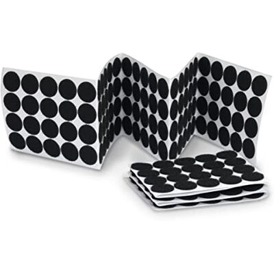Sintron kardborreband, självhäftande baksida, rund, 25 mm, set med 100 stycken, svart Sintron kardborreband, självhäftande baksida, rund, 25 mm, set med 100 stycken, svart