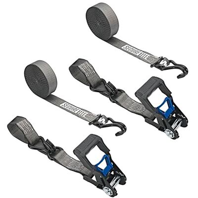 Secure Tite 1-1/2 x 20 fot remmar, 2-pack – motorcykelspärrfäste, dubbel J-krok – racingremmar, 1 500 pund gräns Secure Tite 1-1/2 x 20 fot remmar, 2-pack – motorcykelspärrfäste, dubbel J-krok – racingremmar, 1 500 pund gräns