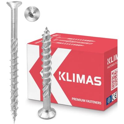 KLIMAS Träskruvar Torx Spånskiveskruvar Vita Försänkta skruvar Terrassskruvar Universalskruvar Skruvsats för takkonstruktion Träskruvar 4x70 mm 200 stycken KLIMAS Träskruvar Torx Spånskiveskruvar Vita Försänkta skruvar Terrassskruvar Universalskruvar Skruvsats för takkonstruktion Träskruvar 4x70 mm 200 stycken