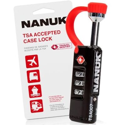 NANUK TSA-godkänt hänglås – Hållbart och säkert resehänglås med stålbåge, extremt skärbeständigt och rostfritt (TSA-hänglås (1-pack)) NANUK TSA-godkänt hänglås – Hållbart och säkert resehänglås med stålbåge, extremt skärbeständigt och rostfritt (TSA-hänglås (1-pack))