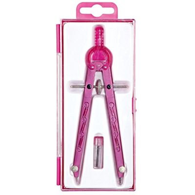 ALCO -Albert 1355-20 geometricirkel med kugghjulsguide, längd 165 mm, rosa ALCO -Albert 1355-20 geometricirkel med kugghjulsguide, längd 165 mm, rosa