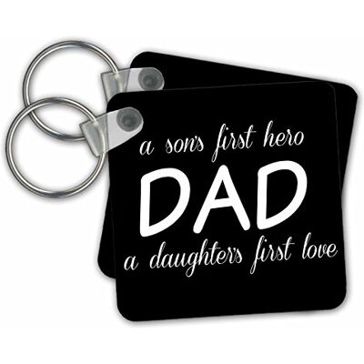 3dRose Dad Sons First Hero Daughters First Love White – Nyckel Kedjor, 571,5 x 571,5 cm Set 2 stycken (KC 214395 1) 3dRose Dad Sons First Hero Daughters First Love White – Nyckel Kedjor, 571,5 x 571,5 cm Set 2 stycken (KC 214395 1)
