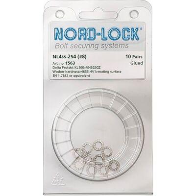 Nord-Lock Original stål killåsbrickor rostfritt stål A4 med förstorad ytterdiameter NL5spss för M5. d (mm): 5,4 – D (mm): 10,8 – D (mm): 2,2 Nord-Lock Original stål killåsbrickor rostfritt stål A4 med förstorad ytterdiameter NL5spss för M5. d (mm): 5,4 – D (mm): 10,8 – D (mm): 2,2