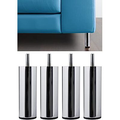 IPEA Akvamara möbel- och sofffötter – set med 4 metallben – Minimal designfötter för fåtöljer, skåp, sängar, möbler – skruv 10 m – färg krom – höjd 130 mm IPEA Akvamara möbel- och sofffötter – set med 4 metallben – Minimal designfötter för fåtöljer, skåp, sängar, möbler – skruv 10 m – färg krom – höjd 130 mm