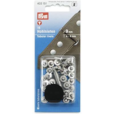 Prym Silver (tjocklek 4-6 mm) tubulära nitar 1 st Prym Silver (tjocklek 4-6 mm) tubulära nitar 1 st