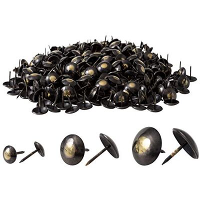 IPEA Klädsel spikar – 500 st – dekorativa knoppar för möbler, klädinredning, metallstift för fåtöljer – brons och guldfärg – 9 x 12 mm IPEA Klädsel spikar – 500 st – dekorativa knoppar för möbler, klädinredning, metallstift för fåtöljer – brons och guldfärg – 9 x 12 mm