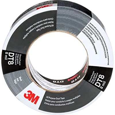 3M Universaltejp DT8, svart, 48 mm x 55 m, 0,2 mm, individuellt förpackad 3M Universaltejp DT8, svart, 48 mm x 55 m, 0,2 mm, individuellt förpackad