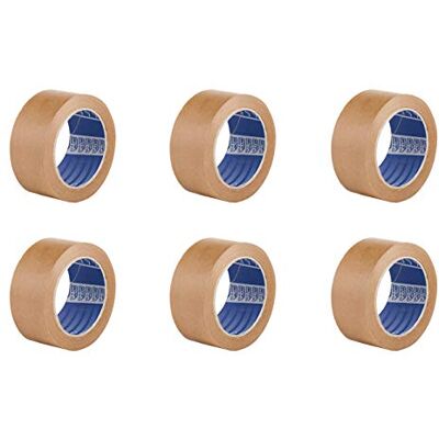 ACIT Miljövänligt Brun Papperstejp Pack med 6 rullar 50 m x 50 mm utan lösningsmedel ACIT Miljövänligt Brun Papperstejp Pack med 6 rullar 50 m x 50 mm utan lösningsmedel