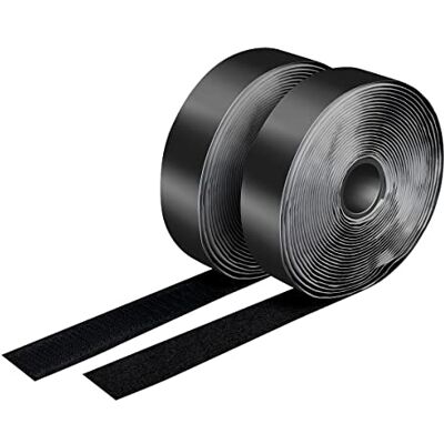 LogiLink KAB0080 – självhäftande kardborrband set (1 x krokband, 1 x självhäftande slingband), längd: 5 m – bredd: 25 mm, färg: Svart LogiLink KAB0080 – självhäftande kardborrband set (1 x krokband, 1 x självhäftande slingband), längd: 5 m – bredd: 25 mm, färg: Svart