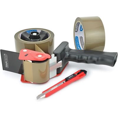 Rapesco 1556 Germ-Savvy Antibakteriell 960 Packtejpdispenser med 2 Brun Förpackningstejp Rapesco 1556 Germ-Savvy Antibakteriell 960 Packtejpdispenser med 2 Brun Förpackningstejp