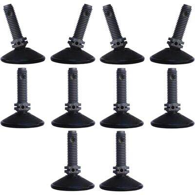 cyclingcolors 10 x Sfärisk gemensam justeringsskruvar M10 justerbara fötter golv fot plastfötter skruv utjämningsskruvar 150 kg max, Ø32 mm cyclingcolors 10 x Sfärisk gemensam justeringsskruvar M10 justerbara fötter golv fot plastfötter skruv utjämningsskruvar 150 kg max, Ø32 mm