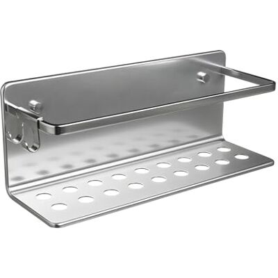 Tatay Duschhylla Utan Borrning Rektangulär Aluminium Inkluderar Skruvar och Quick Fix Fästsystem Fuktbeständig Modern Enkel Avrinning 12 x 10 x 30 cm Modell Serenity Silver Tatay Duschhylla Utan Borrning Rektangulär Aluminium Inkluderar Skruvar och Quick Fix Fästsystem Fuktbeständig Modern Enkel Avrinning 12 x 10 x 30 cm Modell Serenity Silver