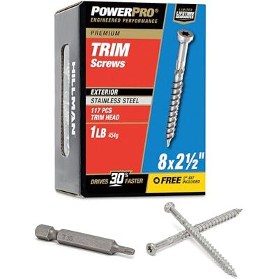 Power Pro The Hillman Group Trim-skruv 8" x 2.5 Power Pro The Hillman Group Trim-skruv 8" x 2.5