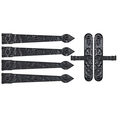 Household Essentials Black Hinge IT Premium vagn hus spakhandtag och gångjärn 6 delar garagedörr magnet Household Essentials Black Hinge IT Premium vagn hus spakhandtag och gångjärn 6 delar garagedörr magnet