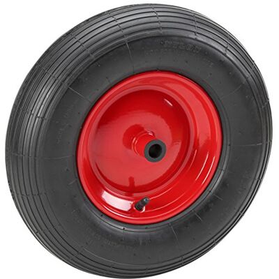Metafranc Lufthjul Ø 400 mm – stålfälg – typ 4.80/4.00 – 8 – 250 kg lastkapacitet – glidlager/komplett hjul med fälg/skottkärrehjul/skottkärredäck/reservhjul/810150 Metafranc Lufthjul Ø 400 mm – stålfälg – typ 4.80/4.00 – 8 – 250 kg lastkapacitet – glidlager/komplett hjul med fälg/skottkärrehjul/skottkärredäck/reservhjul/810150