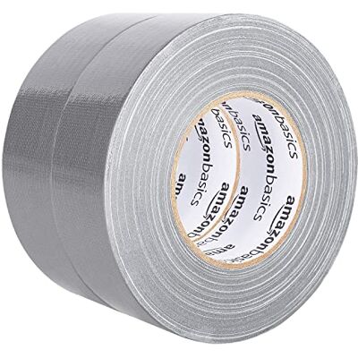 Amazon Basics Användbar tejp, 5 cm B x 54,8 m, silver, 2 rullar Amazon Basics Användbar tejp, 5 cm B x 54,8 m, silver, 2 rullar