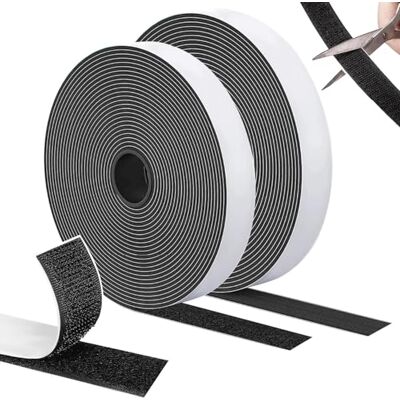 SURFOU Dubbelsidig repklistermärke, självhäftande greppremsa, 10 m x 20 mm, svart rulle, för myggnät, självhäftande starkt greppmatta, självhäftande SURFOU Dubbelsidig repklistermärke, självhäftande greppremsa, 10 m x 20 mm, svart rulle, för myggnät, självhäftande starkt greppmatta, självhäftande