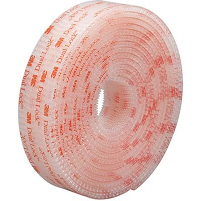 3M Dual Lock Reclosable Fasteners SJ3560, Type 250, Clear, 1/2 in x 50 yd, Industrial Use, Snaps Shut, Strong and Secure, Durable for Repeated Opening and Closings, 1 Roll 3M Dual Lock Reclosable Fasteners SJ3560, Type 250, Clear, 1/2 in x 50 yd, Industrial Use, Snaps Shut, Strong and Secure, Durable for Repeated Opening and Closings, 1 Roll