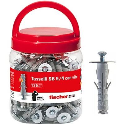 fischer 125 Tasselli SB 9/4 i Propack burk, för fastsättning på betong och väggskåp, väggskåp, skåp, skåp, skåp, 524362 fischer 125 Tasselli SB 9/4 i Propack burk, för fastsättning på betong och väggskåp, väggskåp, skåp, skåp, skåp, 524362