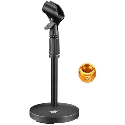 Moukey Justerbart mikrofonstativ, mikrofonstativ och stativ för skrivbord med halkfri klämma för Blue Yeti Snowball, MMs-2 Moukey Justerbart mikrofonstativ, mikrofonstativ och stativ för skrivbord med halkfri klämma för Blue Yeti Snowball, MMs-2