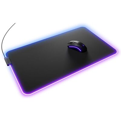 GLORIOUS Gaming Musmatta GMP 2 GLED XL Extended – 2-Zones RGB-belysning, InfiniGlow sömlös kant, Premium tygyta, Halkfri gummibas – 615 mm×355 mm×3 mm – extra stor skrivbordsmatta GLORIOUS Gaming Musmatta GMP 2 GLED XL Extended – 2-Zones RGB-belysning, InfiniGlow sömlös kant, Premium tygyta, Halkfri gummibas – 615 mm×355 mm×3 mm – extra stor skrivbordsmatta