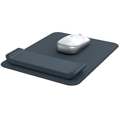 Leitz Ergo musmatta med justerbart handledsstöd, två höjdinställningar, sammetsgrå/vit musmatta, 65170089 Leitz Ergo musmatta med justerbart handledsstöd, två höjdinställningar, sammetsgrå/vit musmatta, 65170089