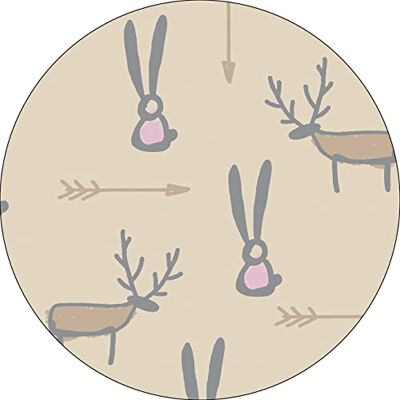 Bonateks , Runt digitalt tryckt musmatta, halkfri undersida, för kontor och hem, diameter: 22 cm Bonateks , Runt digitalt tryckt musmatta, halkfri undersida, för kontor och hem, diameter: 22 cm