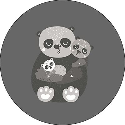 Bonateks , Runt digitalt tryckt musmatta, halkfri undersida, för kontor och hem, diameter: 22 cm Bonateks , Runt digitalt tryckt musmatta, halkfri undersida, för kontor och hem, diameter: 22 cm