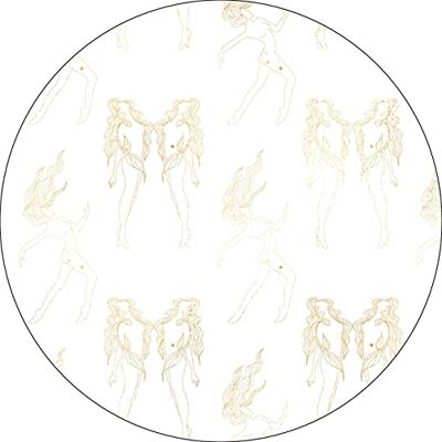 Bonateks , Runt digitalt tryckt musmatta, halkfri undersida, för kontor och hem, diameter: 22 cm Bonateks , Runt digitalt tryckt musmatta, halkfri undersida, för kontor och hem, diameter: 22 cm
