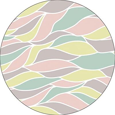 Bonateks , Runt digitalt tryckt musmatta, halkfri undersida, för kontor och hem, diameter: 22 cm Bonateks , Runt digitalt tryckt musmatta, halkfri undersida, för kontor och hem, diameter: 22 cm