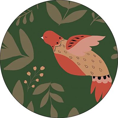 Bonateks , Runt digitalt tryckt musmatta, halkfri undersida, för kontor och hem, diameter: 22 cm Bonateks , Runt digitalt tryckt musmatta, halkfri undersida, för kontor och hem, diameter: 22 cm