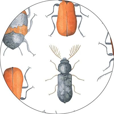 Bonateks , Runt digitalt tryckt musmatta, halkfri undersida, för kontor och hem, diameter: 22 cm Bonateks , Runt digitalt tryckt musmatta, halkfri undersida, för kontor och hem, diameter: 22 cm