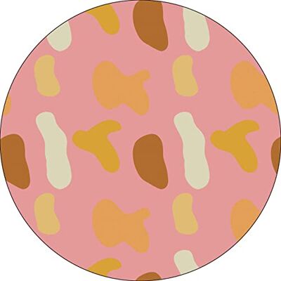 Bonateks , Runt digitalt tryckt musmatta, halkfri undersida, för kontor och hem, diameter: 22 cm Bonateks , Runt digitalt tryckt musmatta, halkfri undersida, för kontor och hem, diameter: 22 cm