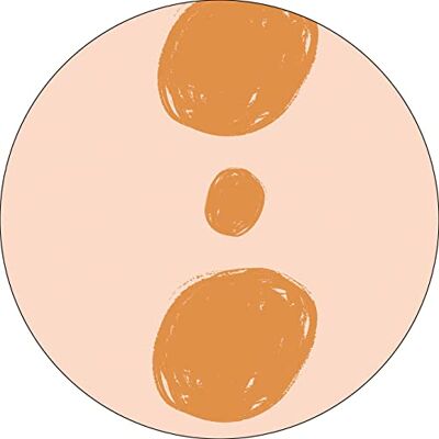 Bonateks , Runt digitalt tryckt musmatta, halkfri undersida, för kontor och hem, diameter: 22 cm Bonateks , Runt digitalt tryckt musmatta, halkfri undersida, för kontor och hem, diameter: 22 cm