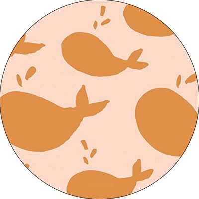 Bonateks , Runt digitalt tryckt musmatta, halkfri undersida, för kontor och hem, diameter: 22 cm Bonateks , Runt digitalt tryckt musmatta, halkfri undersida, för kontor och hem, diameter: 22 cm