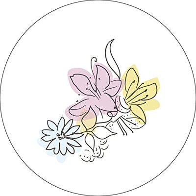 Bonateks , Runt digitalt tryckt musmatta, halkfri undersida, för kontor och hem, diameter: 22 cm Bonateks , Runt digitalt tryckt musmatta, halkfri undersida, för kontor och hem, diameter: 22 cm