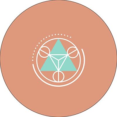Bonateks , Runt digitalt tryckt musmatta, halkfri undersida, för kontor och hem, diameter: 22 cm Bonateks , Runt digitalt tryckt musmatta, halkfri undersida, för kontor och hem, diameter: 22 cm