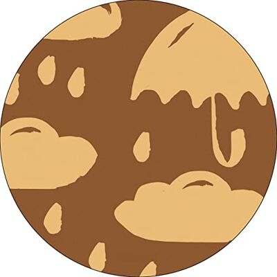 Bonateks , Runt digitalt tryckt musmatta, halkfri undersida, för kontor och hem, diameter: 22 cm Bonateks , Runt digitalt tryckt musmatta, halkfri undersida, för kontor och hem, diameter: 22 cm