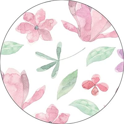 Bonateks , Runt digitalt tryckt musmatta, halkfri undersida, för kontor och hem, diameter: 22 cm Bonateks , Runt digitalt tryckt musmatta, halkfri undersida, för kontor och hem, diameter: 22 cm