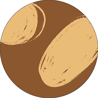 Bonateks , Runt digitalt tryckt musmatta, halkfri undersida, för kontor och hem, diameter: 22 cm Bonateks , Runt digitalt tryckt musmatta, halkfri undersida, för kontor och hem, diameter: 22 cm